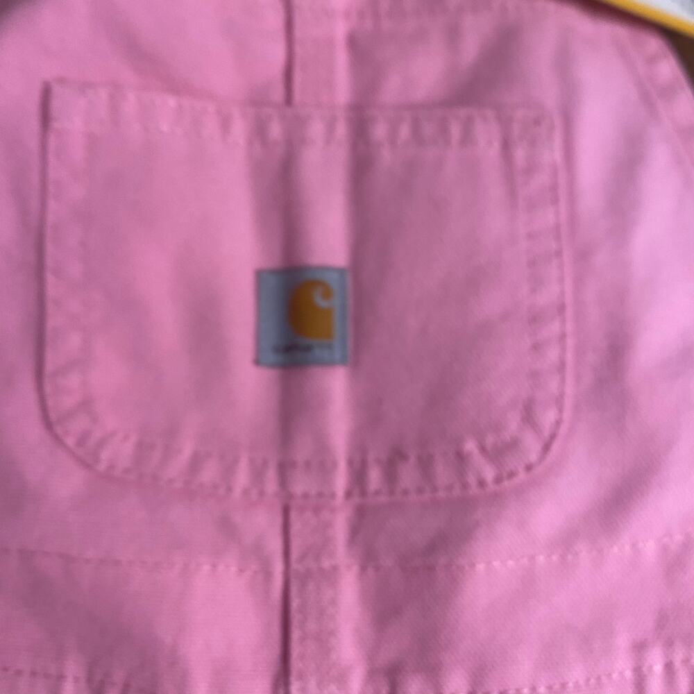 NWT Carhartt light pink‎ adjustable strap girls overall pants SIZE 3T - Picture 3 of 5
